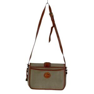 Dooney & Bourke Vintage Equestrian‎ Leather Crossbody Bag Womens Brown Medium